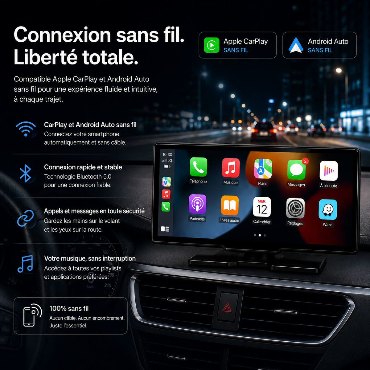 NEXDRIVE CarPlay Vision — écran automobile 10,26 pouces