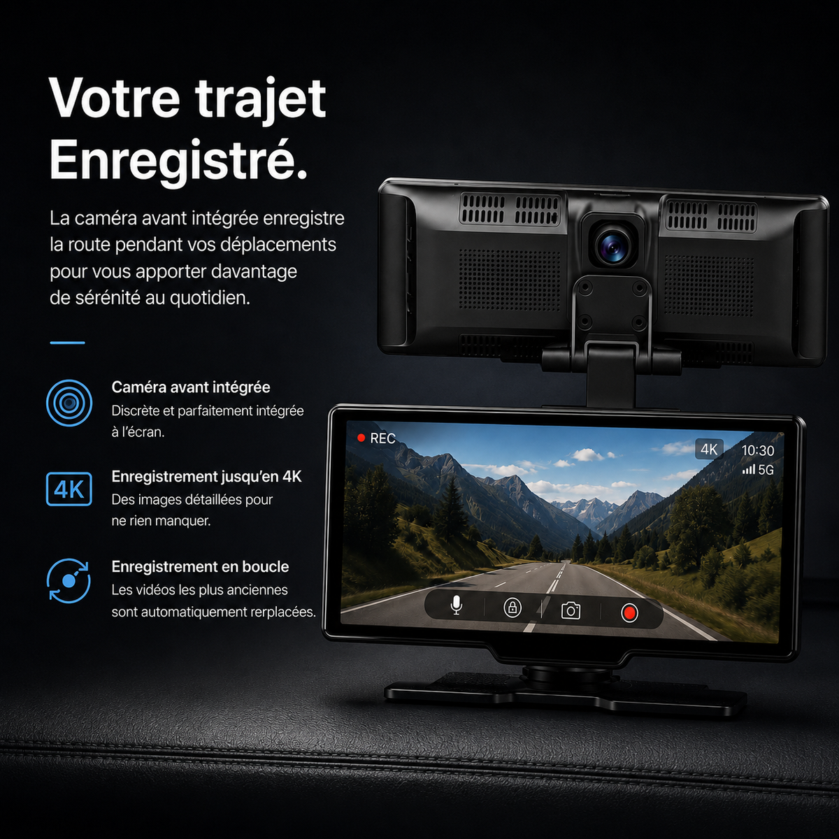 Écran CarPlay NEXDRIVE compatible iPhone et Android sans fil