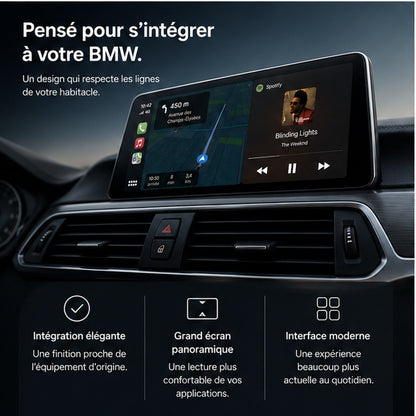 Écran CarPlay Sans Fil 10,25" pour BMW Séries 1 2 3 4 | Apple CarPlay & Android Auto | NEXDRIVE