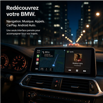 Écran CarPlay Sans Fil 10,25" pour BMW Séries 1 2 3 4 | Apple CarPlay & Android Auto | NEXDRIVE