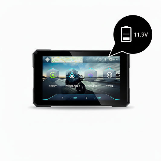 Écran GPS Moto 5" – Apple CarPlay & Android Auto | Étanche IPX7 | Détachable Anti-vol